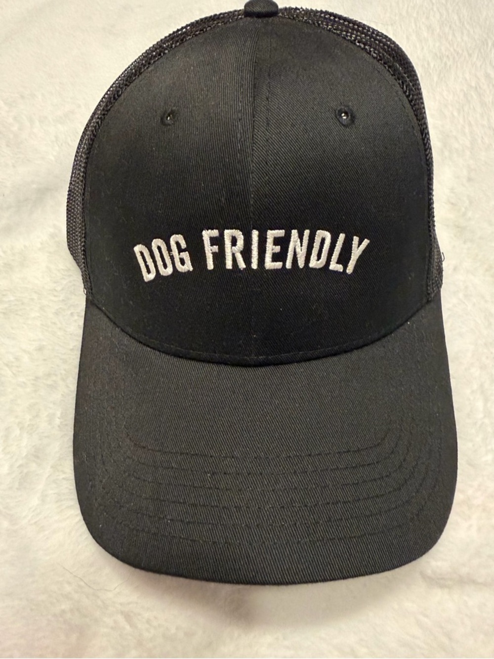 OTTO Black 'DOG FRIENDLY' Mesh-Back Trucker Hat Adult One Size Most